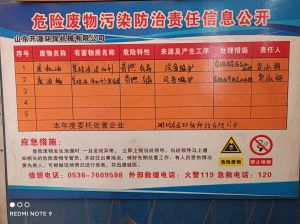 危險(xiǎn)廢物污染防治責(zé)任信息公示